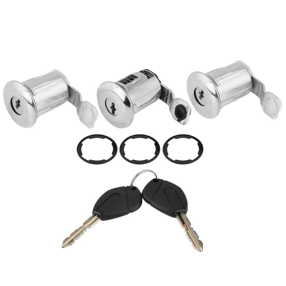 Tebru 252522 Car Door Lock Barrel Set with Keys for Peugeot Partner