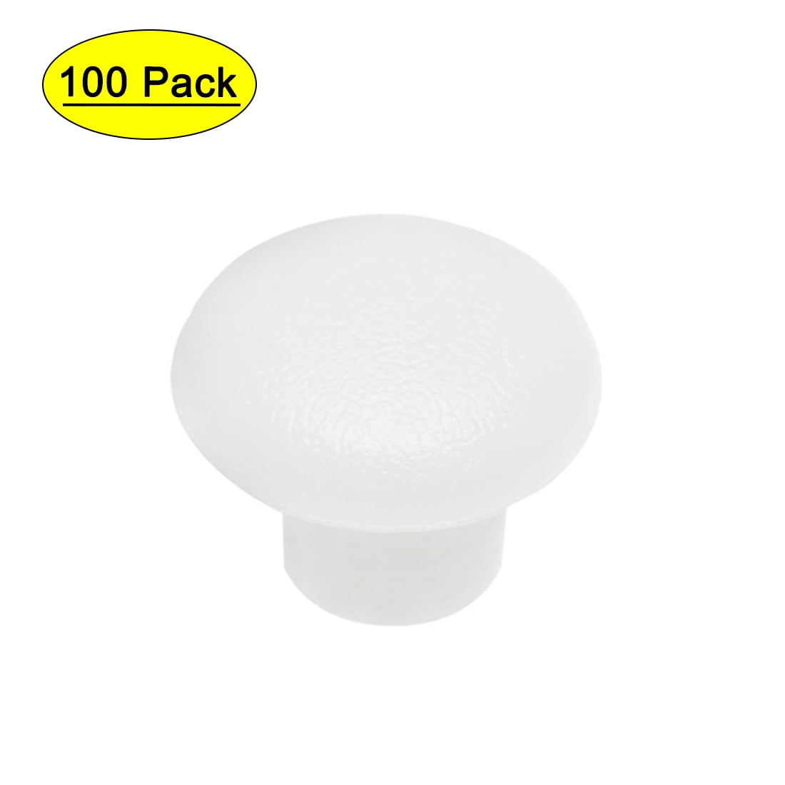 Uxcell 5mm Dia Clear White Locking Hole Plug Button Top Flush Type
