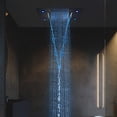 thumbnail image 3 of 20 X 14 Inch LED Shower Head Rain Shower Head Multi Functions Showerheads Square Ceiling Mounted Bathroom Shower Heads Waterfall Rainfall Shower Head High Pressure Bath Shower Matte Black, 3 of 8