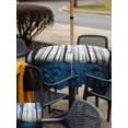 thumbnail image 4 of Outdoor Tablecloth with Umbrella Hole and Zipper, Blue Forest Square Table Cloth 54x54 Inch Waterproof Tablecloth, Vintage Foggy Woods Tree Mysterious Picnic Table Cover for Patio Camping, 4 of 7