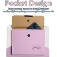 thumbnail image 2 of Cute Case for iPad Pro 12.9 inch 2022/2021/2020/2018, Pocket Design Auto Wake/Sleep Handbag Tablet Case with Multi-Angle Viewing Stand, PU Leather Sleeve Protection Cover, Pink, 2 of 9
