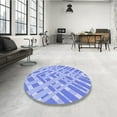 thumbnail image 4 of Ahgly Company Machine Washable Indoor Rectangle Transitional Light Slate Blue Area Rugs, 4' x 6', 4 of 7