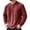Red, variant on PIOMLL Mens T Shirt Long Sleeve Pure Color Corduroy With Three Buttons Formal Wear Purple Classic Fall Tees 4XL