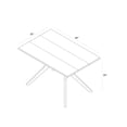 thumbnail image 6 of Plank+Beam 48" Verso Rectangular Dining Table for 6, Solid Wood Cross Leg Kitchen Table, Pecan, 6 of 9