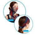 thumbnail image 4 of Bufandas transparentes para mujer, pañuelo para el cuello, bufandas para la cabeza, bufandas ligeras con lazo, bufanda infinita para mujeres y niñas, 4 of 5