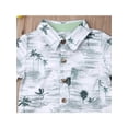 thumbnail image 5 of Hirigin Toddler Baby Boy Summer Outfit Set Coconut Tree Print Short Sleeve Button Down Shirt and Button Shorts 1-6 Years Clothes, 5 of 7