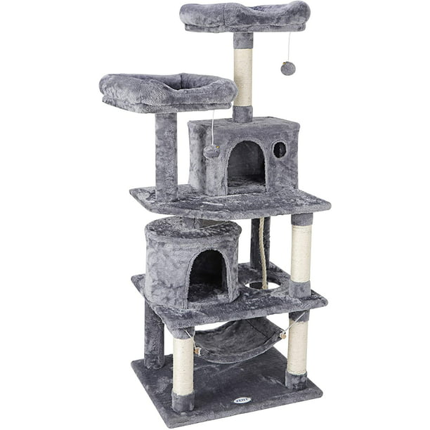 57 In Cat Tree Condo Scratching Post Tower Furniture Kitten Activity Tower Kitty Play House Walmart Com Walmart Com