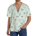 thumbnail image 7 of Lsque Different Breeds of Dogs print Men's Cuban Collar Short Sleeve Shirt Summer Beachwear Casual Button Down Fashionable Vacation Leisure Shirt-XX-Large, 7 of 7