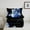 Black Blue Cat, variant on Feelyou Rustic White Wolf Queen Comforter Set, Romantic Blue Flower Bedding Sets, Happy Valentines Day Reversible Bedding Comforter Set, Ultra Soft Bedroom Decor, 3 Pieces