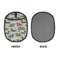 thumbnail image 2 of Pofeuu Dachshund Christmas Play Print Silicone Pot Mat Mitten With Hanging Loop Heat Resistant Oven Mitts Non-Slip Bbq Baking Smoking Potholders, 2 of 7