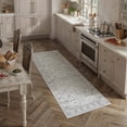 thumbnail image 3 of BERTHMEER 2'x8' Washable Gray Runner Rugs for Hallway Bathroom Bedroom Entryway Kitchen Non Slip Vintage Oriental Distressed Runner Rugs, 3 of 6