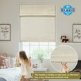 thumbnail image 5 of Keego Cordless Custom Roman Shades for Windows Natural Fabric Roman Blind for Window Treatments Roman Window Shades, Almond(with Edge Liner,Block 85-90% Light) 66"W x 80"H, 5 of 7
