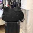 thumbnail image 4 of Bolso de mano negro de Hello Kitty de Sanrio, bolso de viaje de corta distancia con dibujos animados KT, bolso cruzado de gran capacidad, bolso grande para gimnasio para mujer, 4 of 5