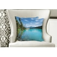 thumbnail image 4 of Ambesonne Landscape Throw Pillow Cover 2 Pack, Canadian Lake Castle, 24", Turquoise Green, 4 of 6