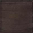 thumbnail image 4 of DecMode Stripes Dark Brown Leather Pouf with Linear Panels, 4 of 11