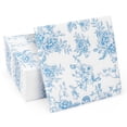 thumbnail image 1 of Servilletas de cóctel YOCHANDA Blue Floral, 100 unidades, papel de 3 capas, 1 of 7