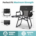 thumbnail image 6 of JKLESA Heavy-Duty Camping Director’s Chair with Side Table, 400lb Capacity, 600D Oxford, Quick Setup, Smart Storage & Ergonomic Comfort, Durable Steel Frame for Camping, BBQs & Sports Events Red, 6 of 7