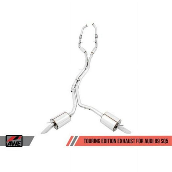 AWE Tuning Audi B9 SQ5 Resonated Touring Edition Cat-Back Exhaust * No Tips (Turn Downs)