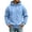 Sky Blue, variant on Fanshiluo Men's Hooded Full Zip Multi-Pocket Sweatshirt, Long Sleeve Casual Warm Jacket,Size S-3XL