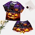 thumbnail image 4 of Halloween Ghosts Horror Pumpkin Print Women'S Pajamas Set Summer Sleepwear Sets 2 Piece Lounge Set, 4 of 7