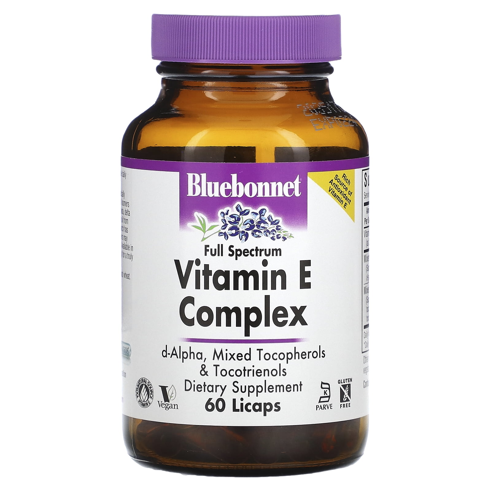 Vitamin E Complex, Full Spectrum , 60 Licaps, Nutrition