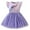 Purple, variant on Toddler Kids Girls Unicorn Dress Short Sleeve Summer Casual Tutu Tulle Dresses