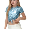 thumbnail image 1 of Blusas y camisas de cuello redondo de manga corta para niños, primavera y verano, color sólido, para festivales, carnavales, fiestas, festivales, disfraces, camisetas de cuello redondo para niños, cam, 1 of 6