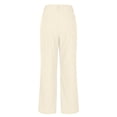 thumbnail image 6 of Women's Wide Leg Corduroy Pants Elastic Waist, Solid Color, Comfortable, Durable, Suitable for Work & Activities, 6 of 7