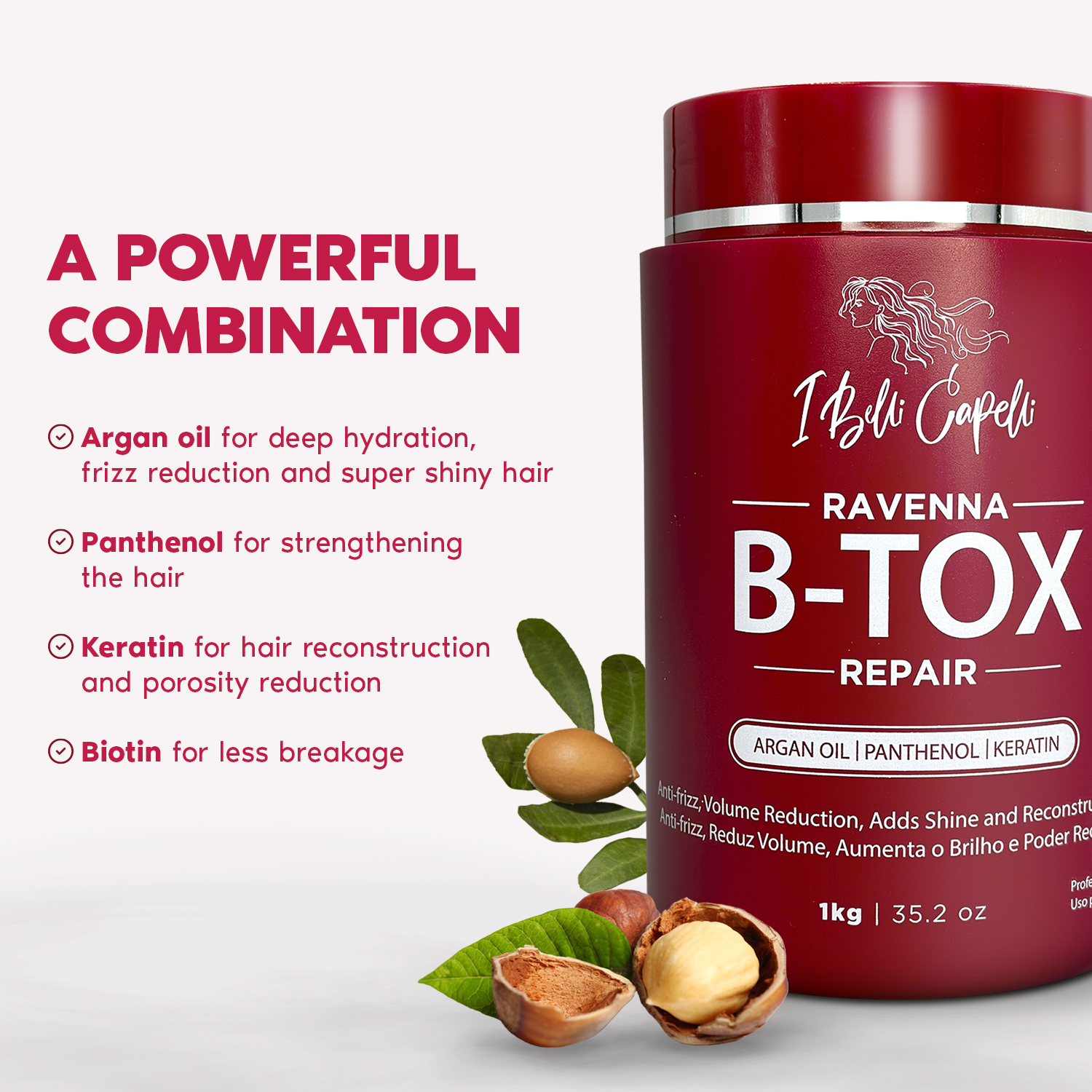 I Belli Capelli Ravenna B-tox Repair Mask, 35.02 oz photo 2