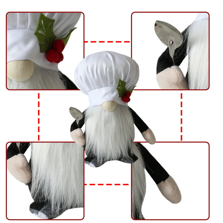 Siaonvr 2Pc Kitchen Chef Gnomes Cooking Lovely Plush Doll For Home