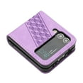 thumbnail image 2 of Allytech Galaxy Z Flip 4 Case with Credit Card Slots, Anti-Scratch PU Leather & PC Shockproof Folio Flip Case for Samsung Galaxy Z Flip 4 2022, Purple, 2 of 5
