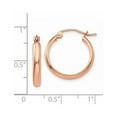 thumbnail image 5 of Auriga Fine Jewelry 14K Rose Gold Hoop Earrings for Women, 5 of 5