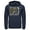 Navy Blue, variant on Men's MTV Cheetah Print Logo Pull Over Hoodie Black Large