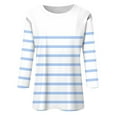 thumbnail image 5 of Long Sleeve Shirts For Women New Shoulder Seven Quarter Sleeve T Shirt Summer Top Womens Long Sleeve Tops, 5 of 5