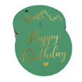 thumbnail image 1 of Inkdotpot Real Gold Foil Happy Birthday Tags Favor Hang Paper Tags 100 Pieces, 1 of 6