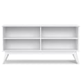 thumbnail image 5 of Simpli Home Draper 30 inch x 64 inch Solid Wood Mid Century Modern Low Bookcase in White, 5 of 12