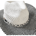 thumbnail image 2 of Keevoom Cowboy Straw Hats for Women Men Black White Sunshade Beach Party Hat, 2 of 5