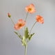 thumbnail image 1 of Flor de amapola artificial 4 amapolas pequeñas flores artificiales de seda rosa coral, 1 of 6