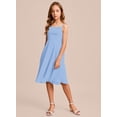 thumbnail image 3 of Drtj 2-14T Kids Teens Girls A-line Junior Bridesmaid Chiffon Flower Girl Dress Knee-Length Formal Wedding Party Pageant, 3 of 5