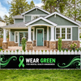 thumbnail image 2 of LUUFILx Mental Health Awareness Support Banner Wear Green Event Backdrop Green Ribbon Decorations Display Sign Wall Photography Props Party Office Decor, 2 of 7