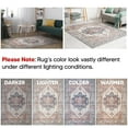 thumbnail image 5 of Keen Home Design Machine Washable Area Rugs with Non-slip Backing, Ideal for Hallway, Living Room, Bedroom, Kitchen and Laundry Room, Vintage Moroccan and Low Pile Rug - ( 2'6'' x 12' ), 5 of 9