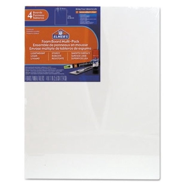 Elmer's White PreCut Foam Board MultiPacks 11 x 14 4/Pack