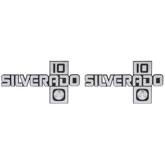 OER Silverado 10 Front Fender Emblem Set 1981-1988 Chevy Truck Blazer Suburban