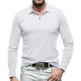 thumbnail image 3 of qolati Men's Casual Henley Shirts Classic Long Sleeve Basic Button T-Shirt Lightweight Athletic Cotton Golf Tops, 3 of 7