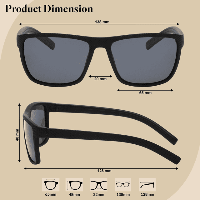 OWL Men's Sport Sunglasses for Men- UV400 & Stylish Frame Eyewear- Ideal for Sports Activities - Blue Mirror