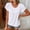 *White, variant on ClodeEU Women's Round Neck Flutter Short Sleeve Blouse,Solid Color Casual Loose Fit Top Pink,Women's Plus L