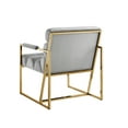 thumbnail image 7 of Inspired Home Madisen Velvet Accent Chair, Grey/Gold, 7 of 7