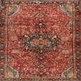 thumbnail image 1 of Ahgly Company Machine Washable Indoor Square Traditional Tomato Red Area Rugs, 9' Square, 1 of 7