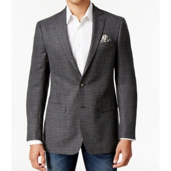 Tallia NEW Gray Mens Size 44R Regular Classic Fit Two Button Blazer