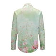 thumbnail image 5 of Jxximdong Button Up Women Floral Print Button Down Shirt Fashion Lightweight Long Sleeve Blouse Spring Summer Casual Green Tops XXXL, 5 of 5